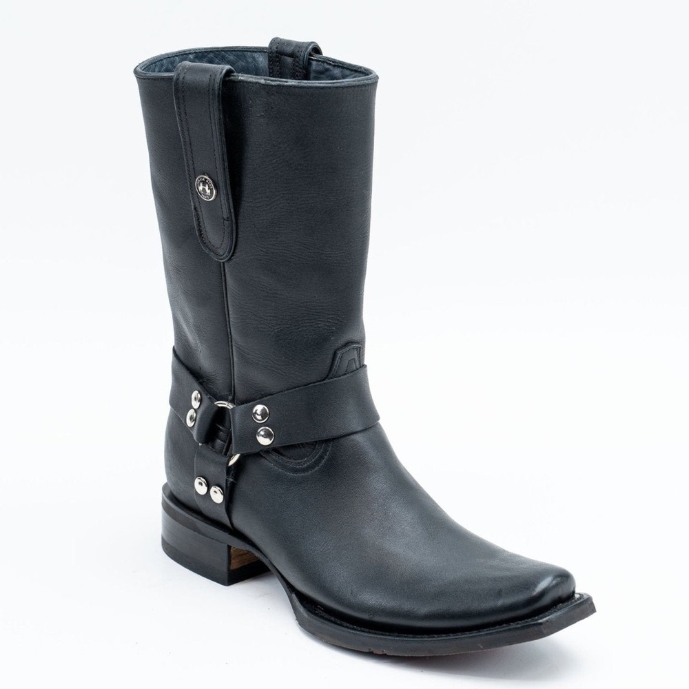 NWT TANNER MARK MEN'S BIKER BLACK COWBOY BOOTS